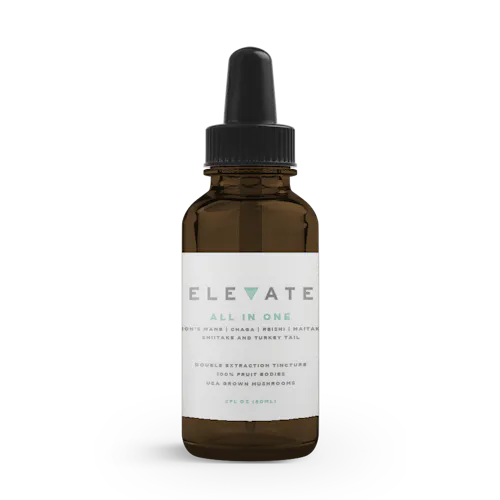 Elevate Alcohol-Free Mushroom Tincture All In One 2 OZ-active
