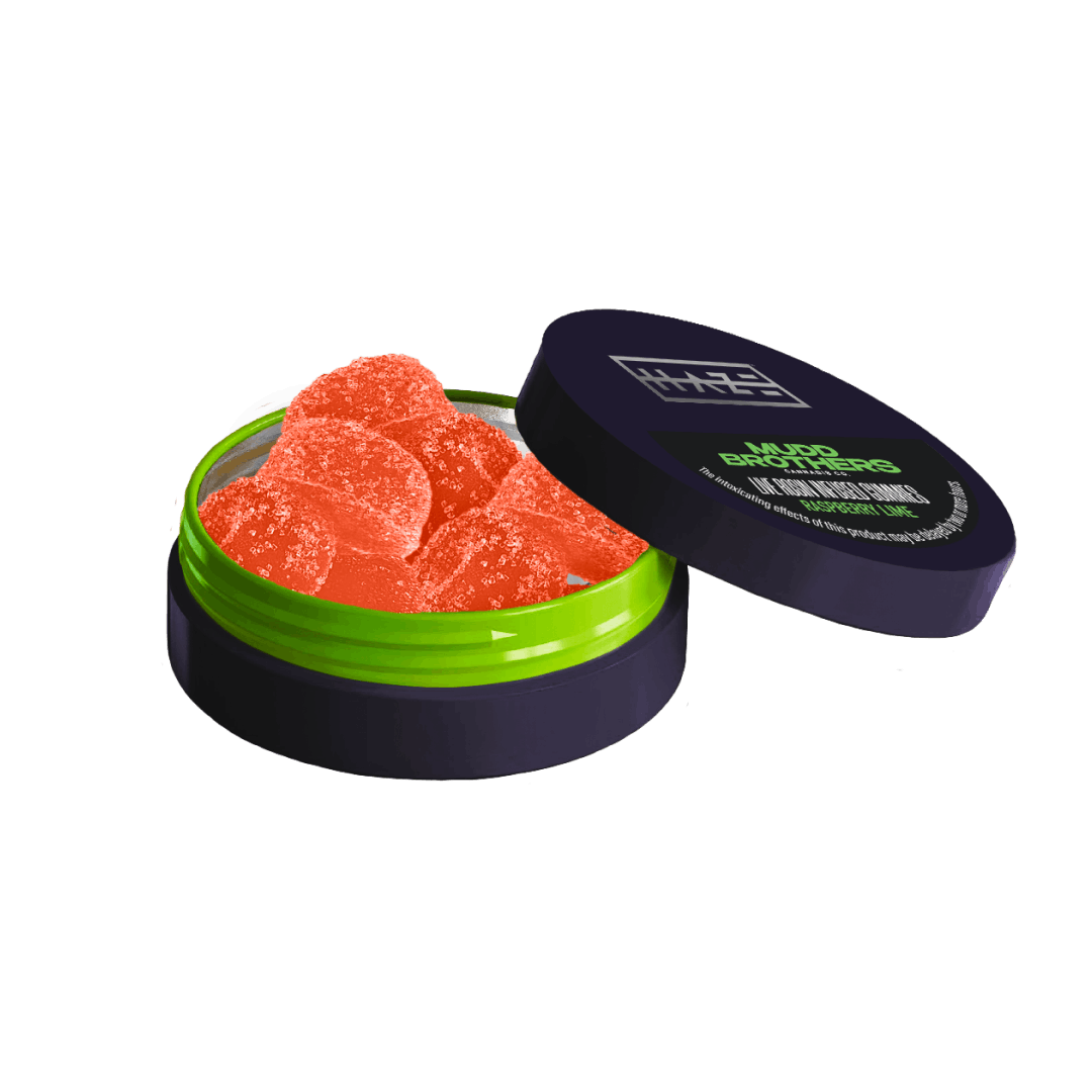 Haze X Mudd Brothers Raspberry Lime Live Rosin Gummies 10mg 10pk