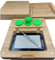 7"x7.5" Bamboo Rolling Tray Box Set