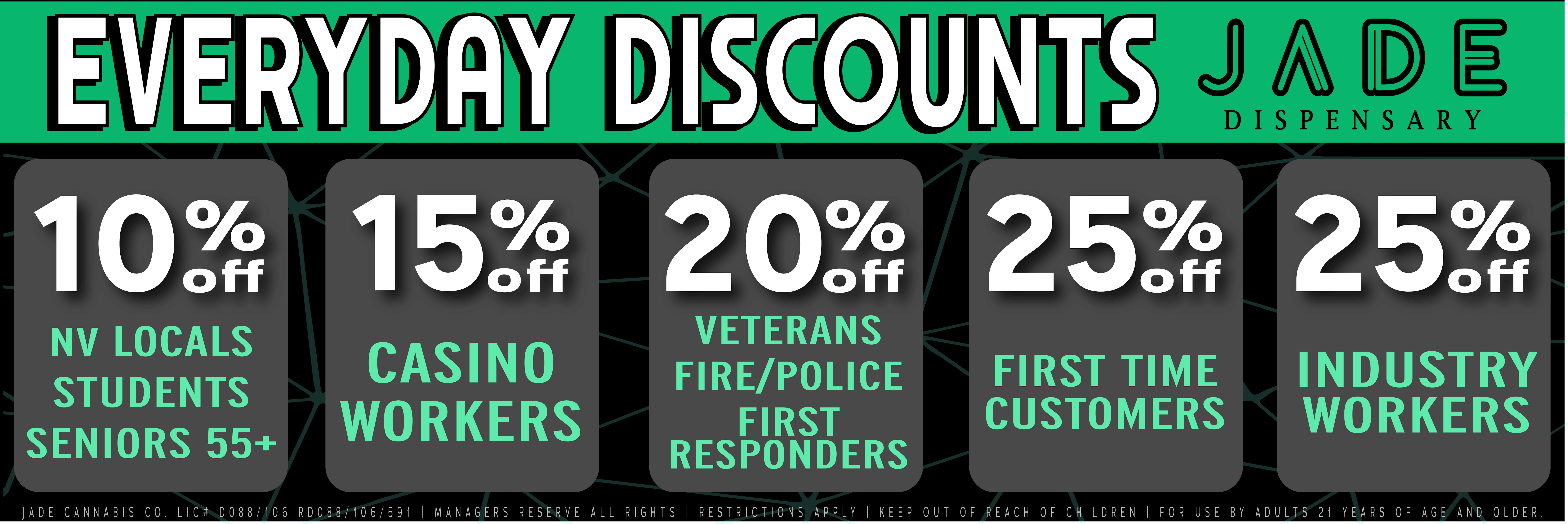 Jade Dispensary Everyday Deals