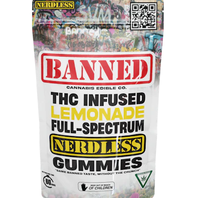 Banned - 200mg Nerdless Gummies - Lemonade - EDIBLES by Banned at King of Budz