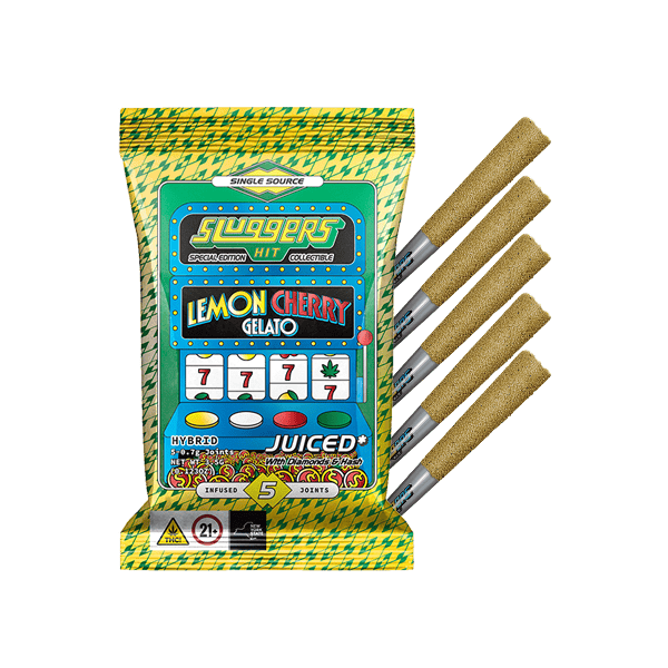 Sluggers Lemon Cherry Gelato | Quad Infused Pre-roll 5pk - Strain