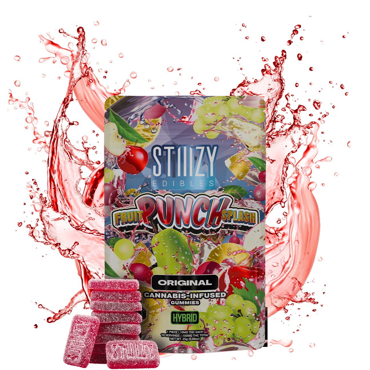 Stiiizy | Fruit Punch Splash | Gummies | 100mg