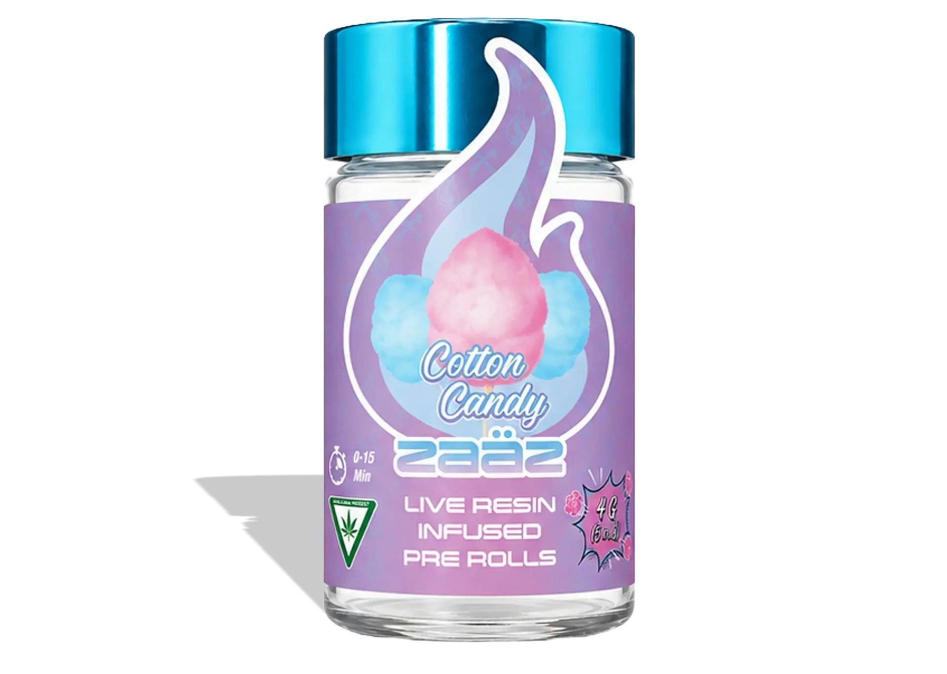 Zaaz - 5-Pack .8g Infused Prerolls - Cotton Candy