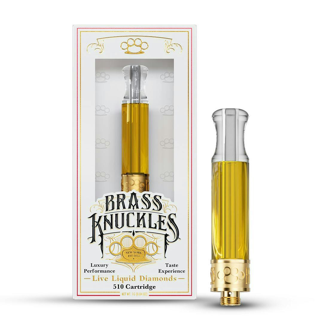 Brass Knuckles | Skywalker OG | Liquid Diamonds | Cart | 1gBrass KnucklesTHC: 92.62%TERPS: 4.43%Brass Knuckle vapes BOGO 50% off