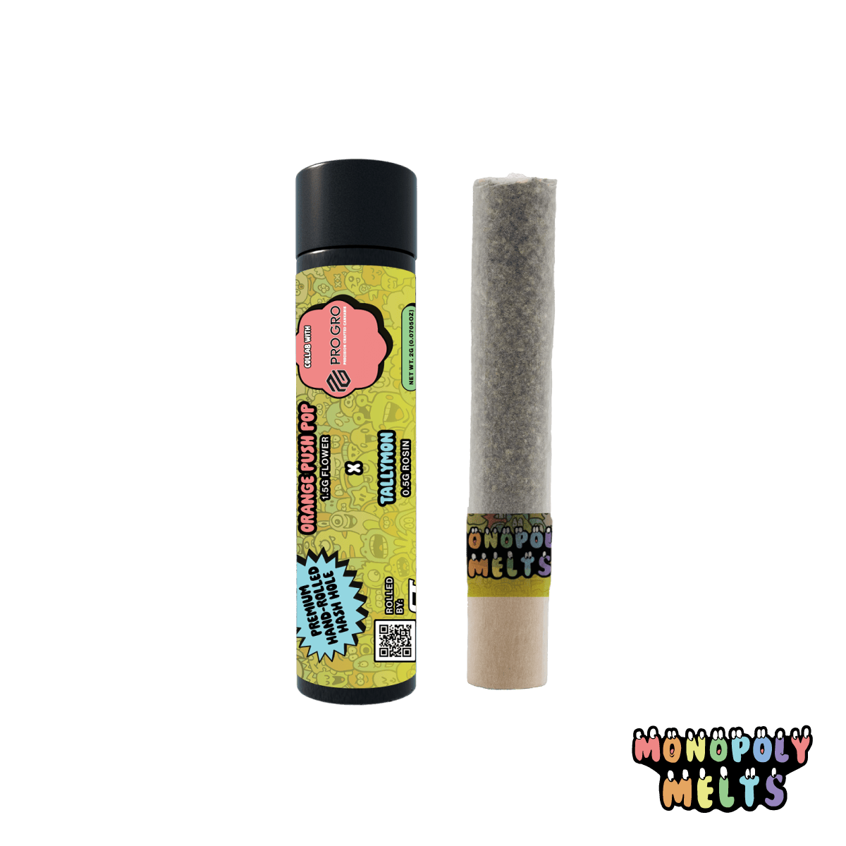Monopoly Melts x GT - 2g Hash Rosin Infused Donut - Orange Push Pop x Tallymon