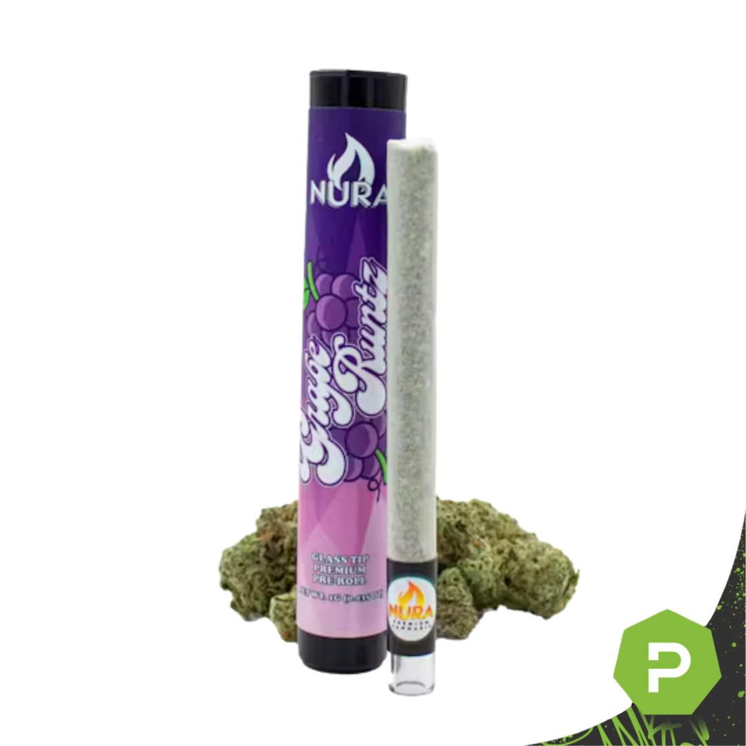 Nura Nura | 1g Glass Tip Pre-Roll | Grape Runtz - Puff Cannabis Cannabis  Store in MI
