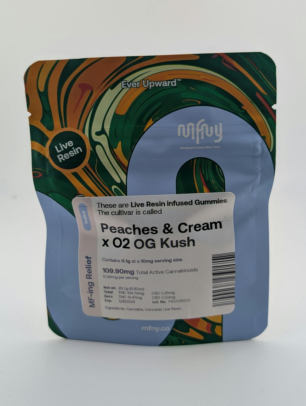 Image of Peaches and Cream x O2 OG Kush | 100mg Gummies