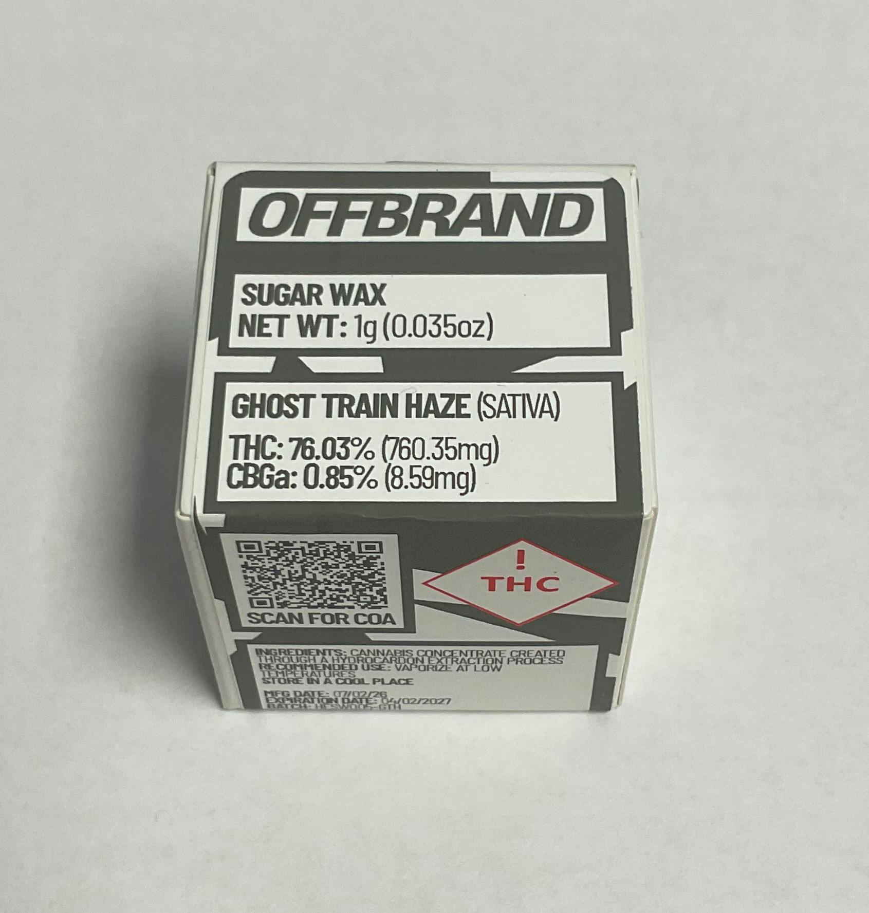 OFFBRAND Sugar Wax | Ghost Train Haze