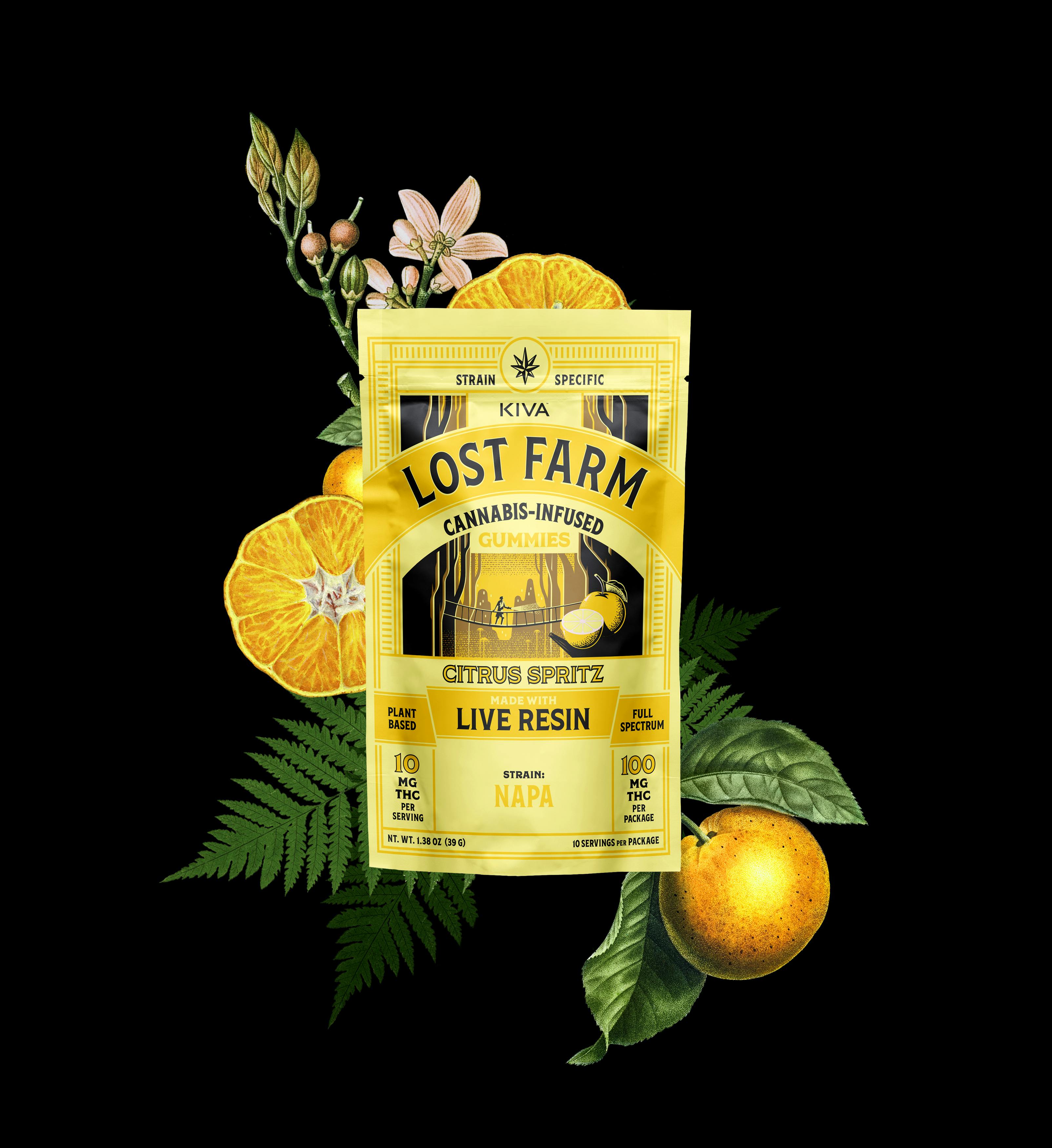 Photo of Lost Farm ‘Citrus Spritz x Napa’ Live Resin Gummies [10pk]