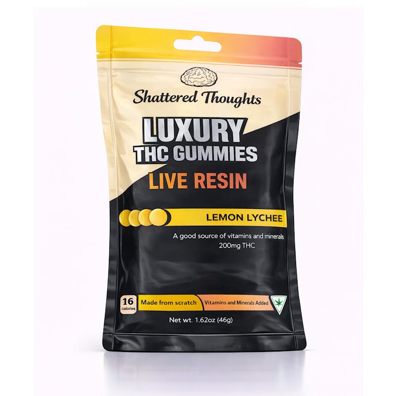 Product: Shattered Thoughts | Live Resin Gummies - 200mg - Lemon Lychee