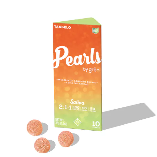 Gron | 2:1:1 THC:CBG:CBC Tangelo Pearls | 10pk | 100mg | Sativa-active