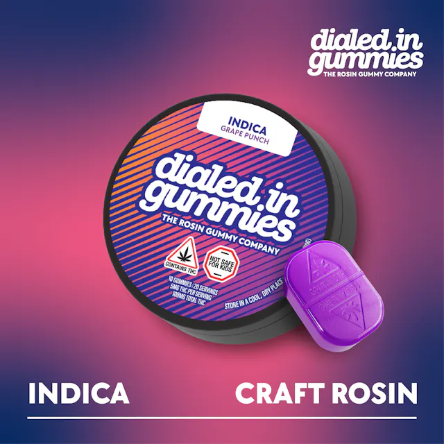 100mg - Grape Punch - Rosin Gummies (10pk) - Image 1
