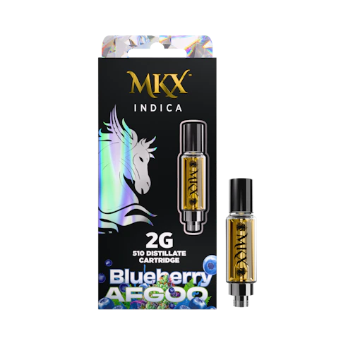 MKX 2 Gram 510 Thread Carts - Blueberry Afgoo 2g 510 Thread - Indica