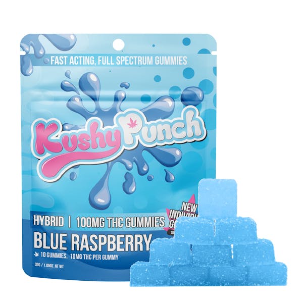 Hybrid Blue Raspberry Gummy 100mg Rec