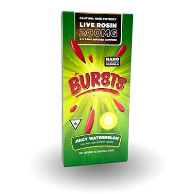 Product: Sauce | Bursts Juicy Watermelon Live Rosin Gummies 4pk | 200mg