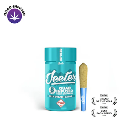 Jeeter - 5-Pack .5g Quad Infused Prerolls - Blue Dream