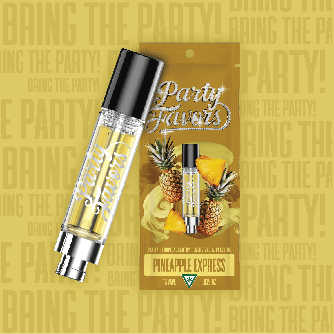 Party Favors | Pineapple Express Distillate Cartridge | 1g