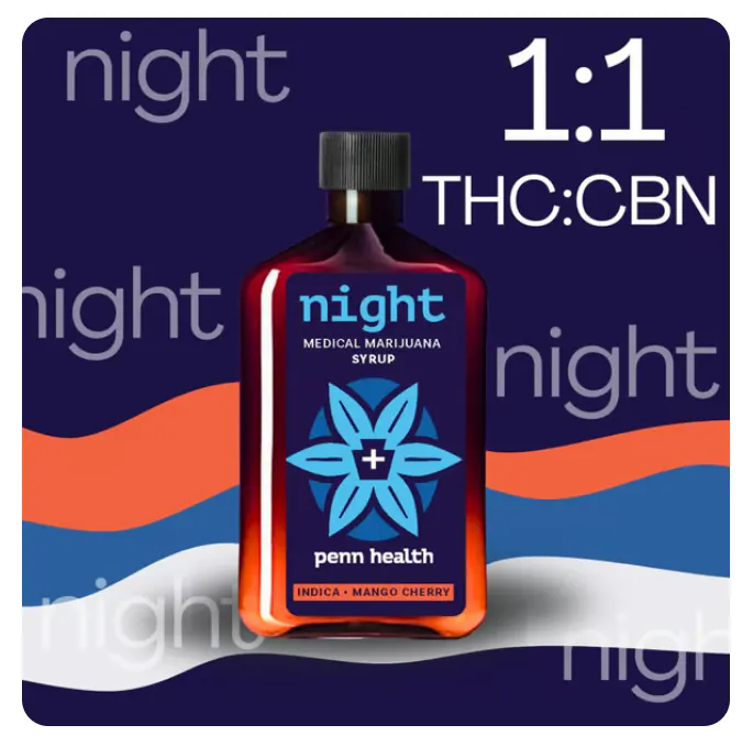 Mango Cherry | Night 1:1 THC:CBN Mini Syrup | 200mg | Justice