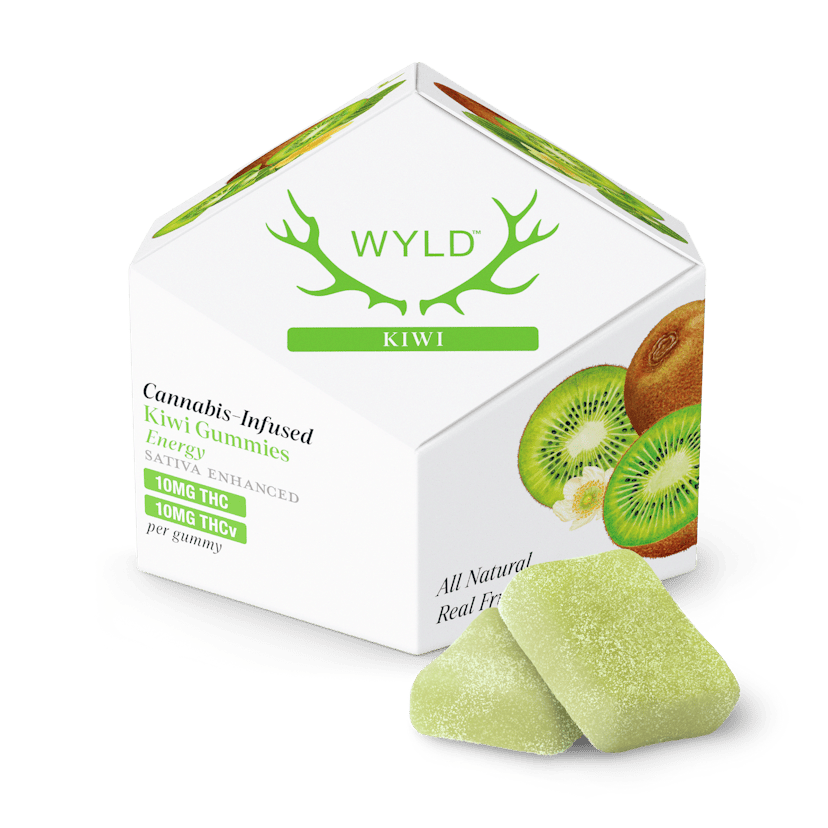 WYLD Kiwi Gummies 1:1 THC / THCV 100mg