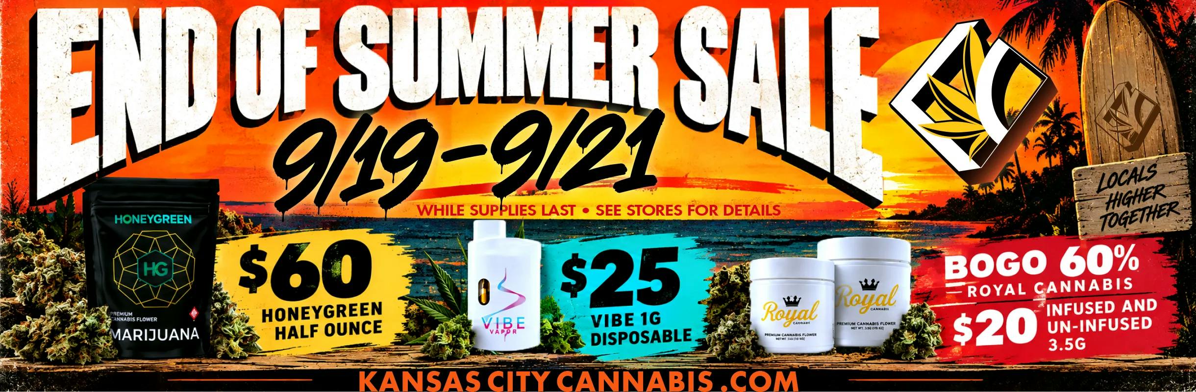 End of Summer Sale - 9/19-921 - BOGO 60% + $60 Half Oz + $25 Vibe disp