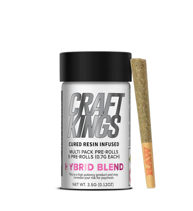 Craft Kings Infused Pre-Roll Pack Hybrid Blend 5pk/3.5g (infused pre roll packs)