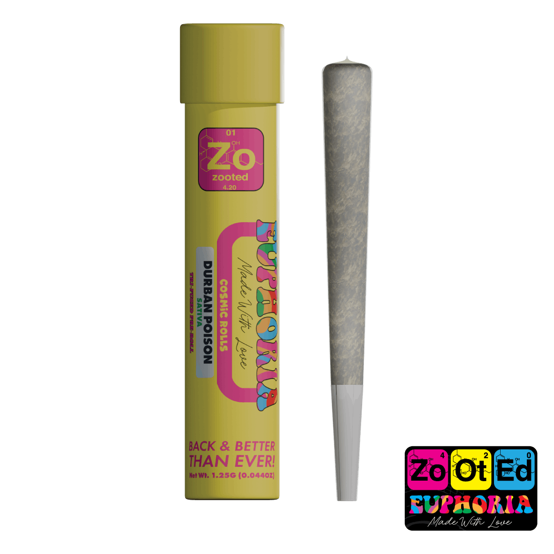 Product: ZOOTED | DURBAN POISON | INFUSED PRE-ROLL SATIVA