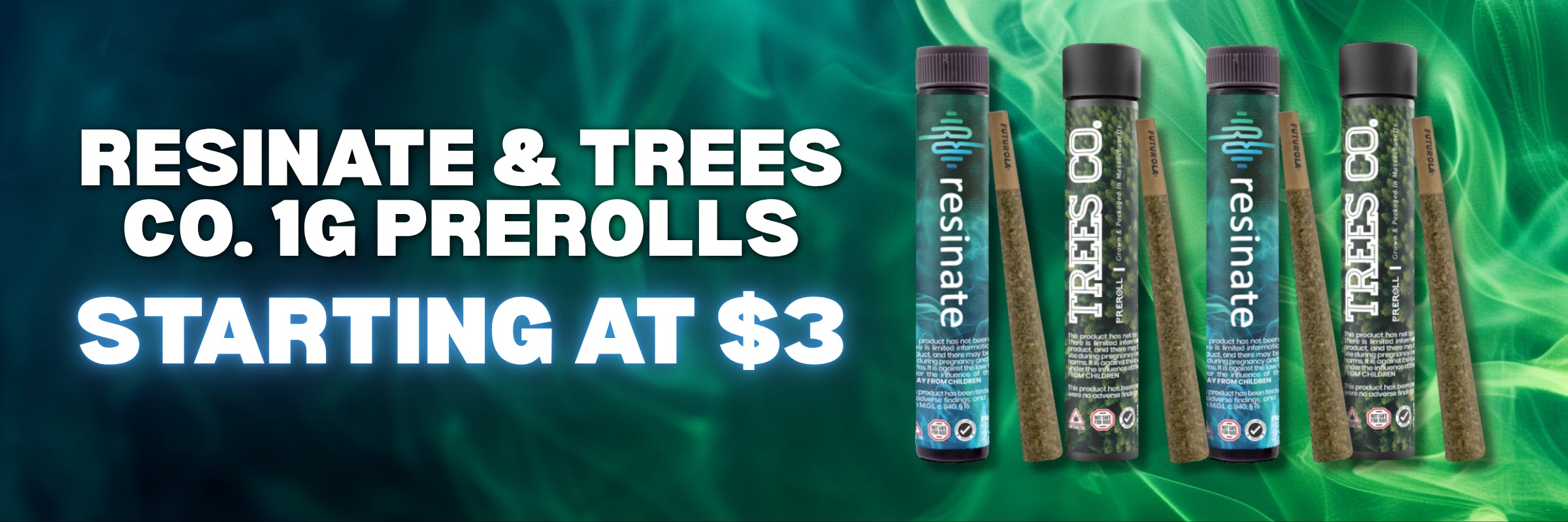 Resinate & Trees Co. 1G Prerolls Starting at $3!