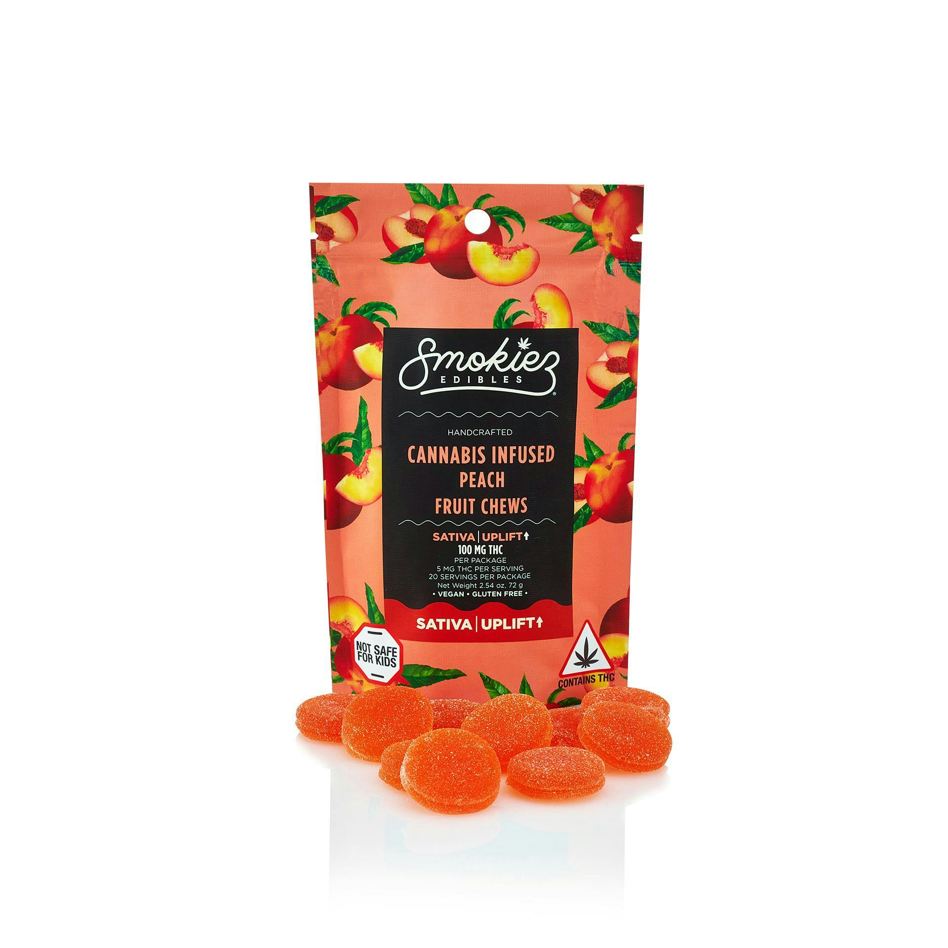 Photo of Smokiez – Sweet Peach Sativa Fruit Chews – 100mg