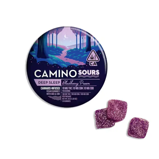 Camino | Gummies | Sour Blackberry Dream | 1:1:1 THC:CBN:CBD