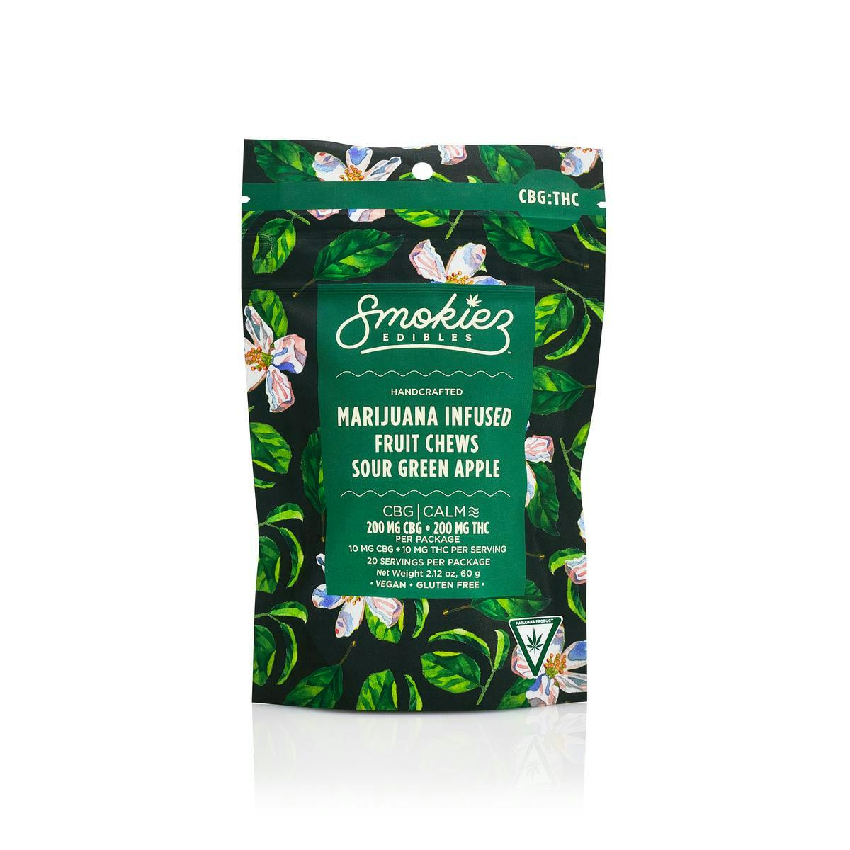 SMOKIEZ | SOUR GREEN APPLE - CALM | 200MG CBG 200MG THC