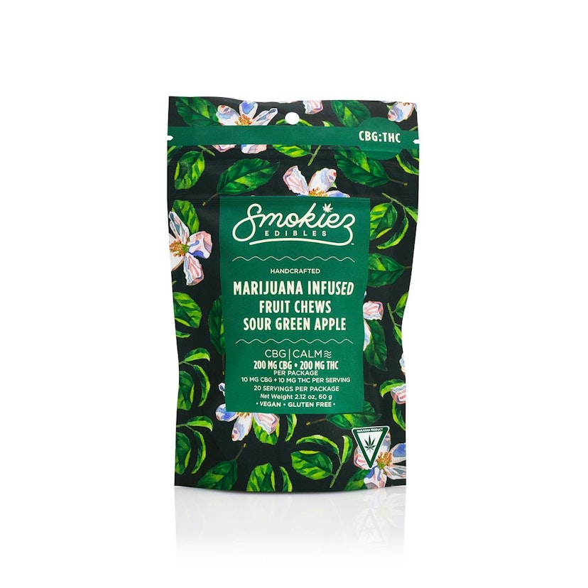 Smokiez | 200mg Gummies | Sour Green Apple 1:1 CBG/THC