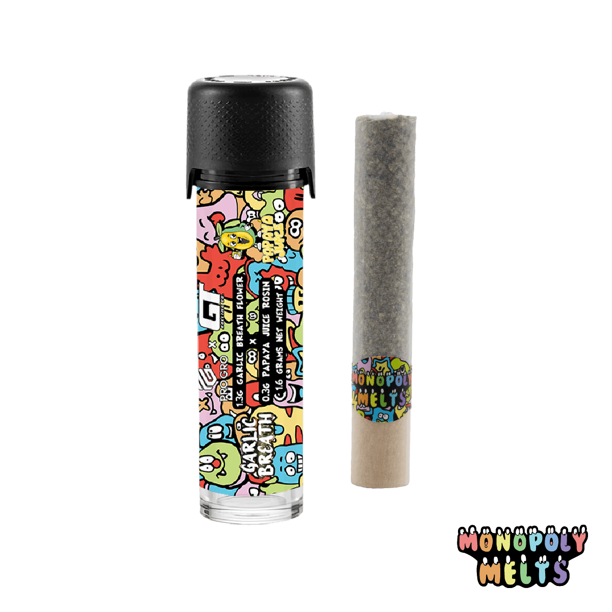 Monopoly Melts - 1.6g Hash Rosin Infused Donut - Permanent Marker x Rainbow Push Pop