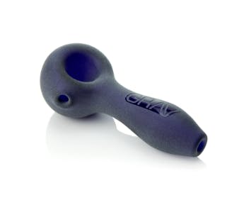 Product GRAV Sandblasted Glass Spoon Pipe | Blue