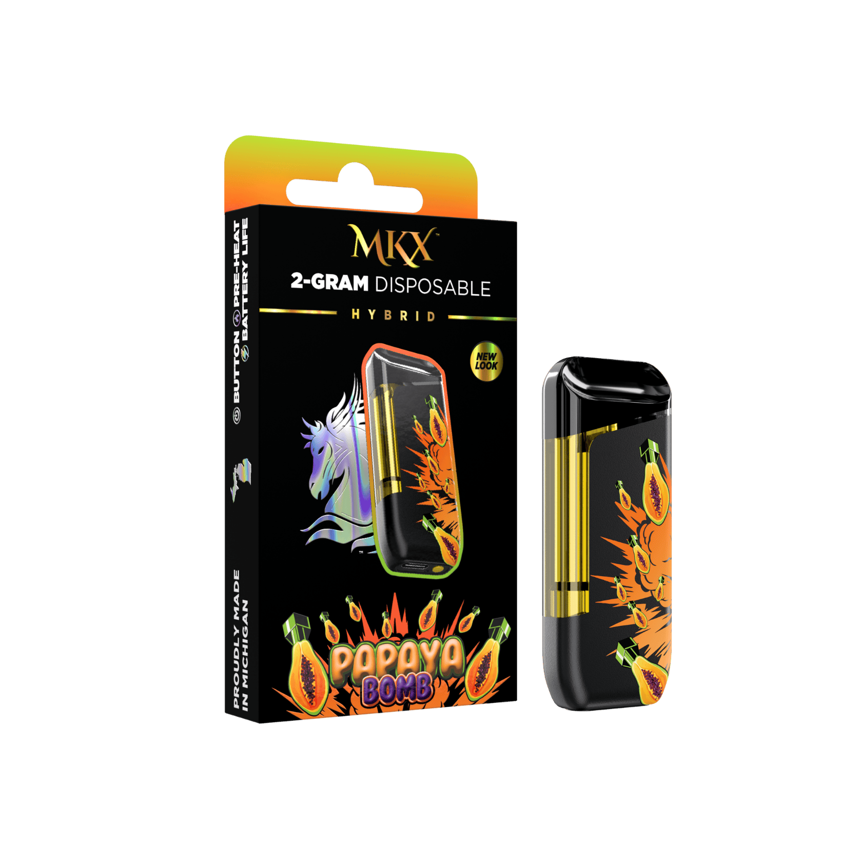 2g MKX Disposable - Papaya Bomb 2g Disposable - Hybrid