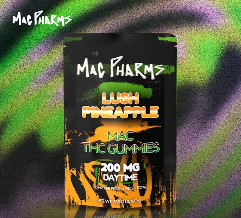 Mac Pharms | 4 x 50mg Gummies | Lush Pineapple