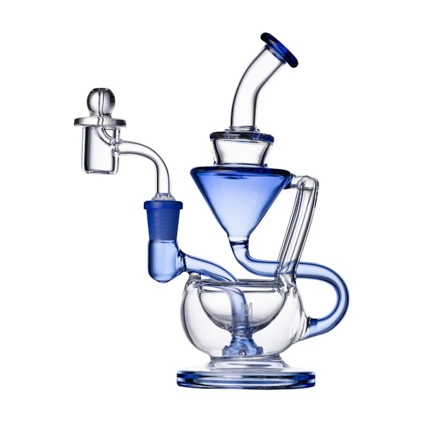 5" Recycler 1A - Dab Rig - Blue Accent