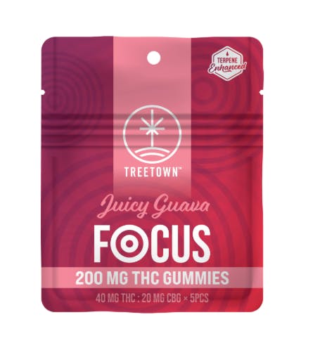 Product: 2:1 Focus | Juicy Guava | 40mg THC x  20mg CBG | 5pk | TreeTown