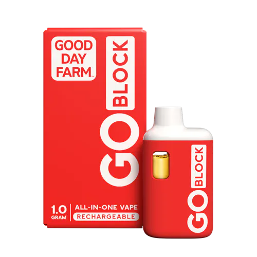 GDF: GO Block Vape | Strawberries and Cream | All-In-One | 1g-active