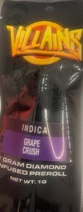 Villains | Grape Crush | Diamond Infused Pre-roll | 1g