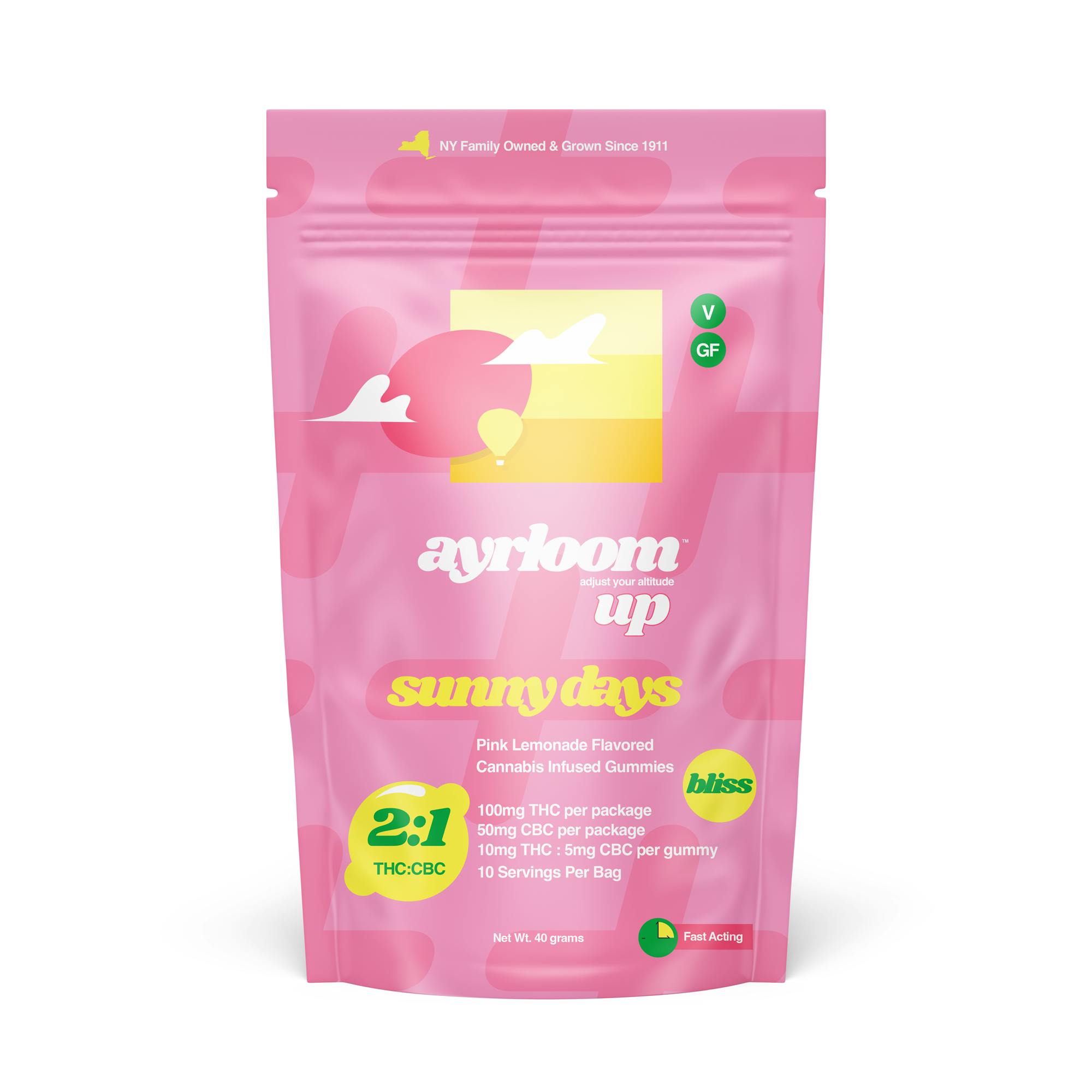 Photo of Ayrloom Pink Lemonade “Sunny Days” | 2:1 10MG THC : 5MG CBC 10 Pack