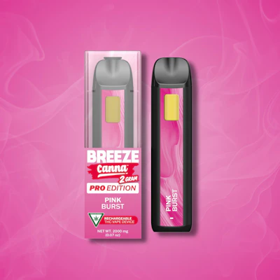 Breeze Pro - 2g Disposable - Pink Burst - DISPOSABLES by BREEZE Canna at King of Budz