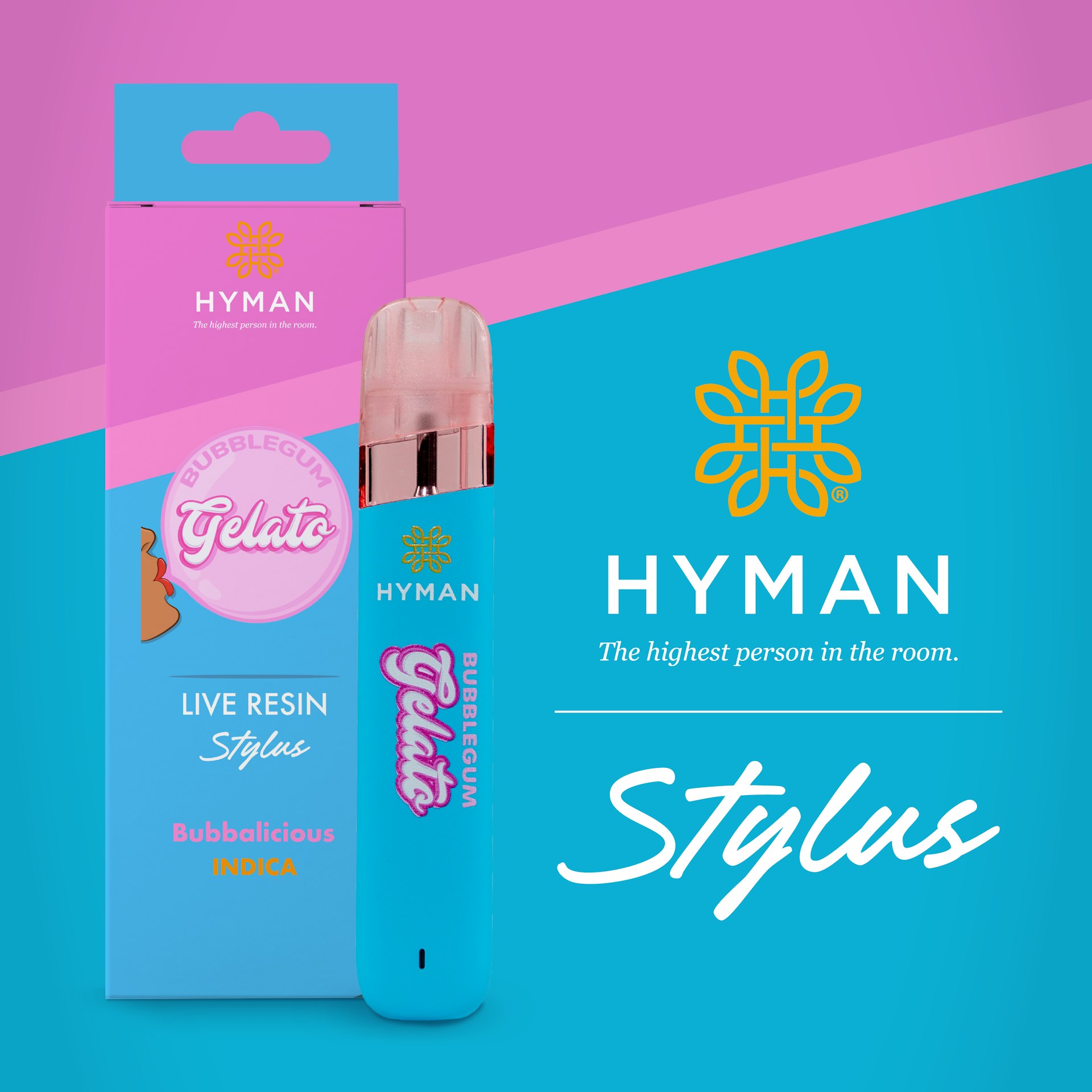 Hyman Stylus - Bubblegum Gelato 1G Live Resin Disposable