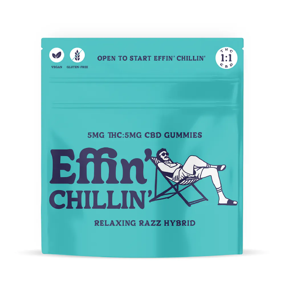 Product Effin' Chillin' Relaxing Raz Gummies 1:1 THC:CBD - 20 Pack