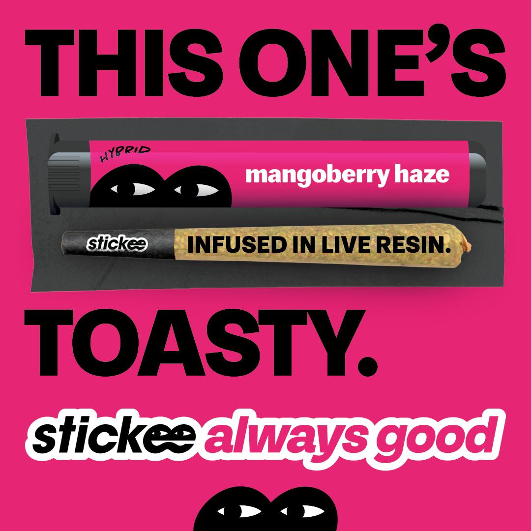 Product: STICKEE | Mangoberry Haze | 1.2g | Live Resin Infused Pre-Roll