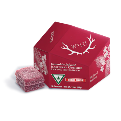 200mg | Raspberry Sativa Enhanced Gummies