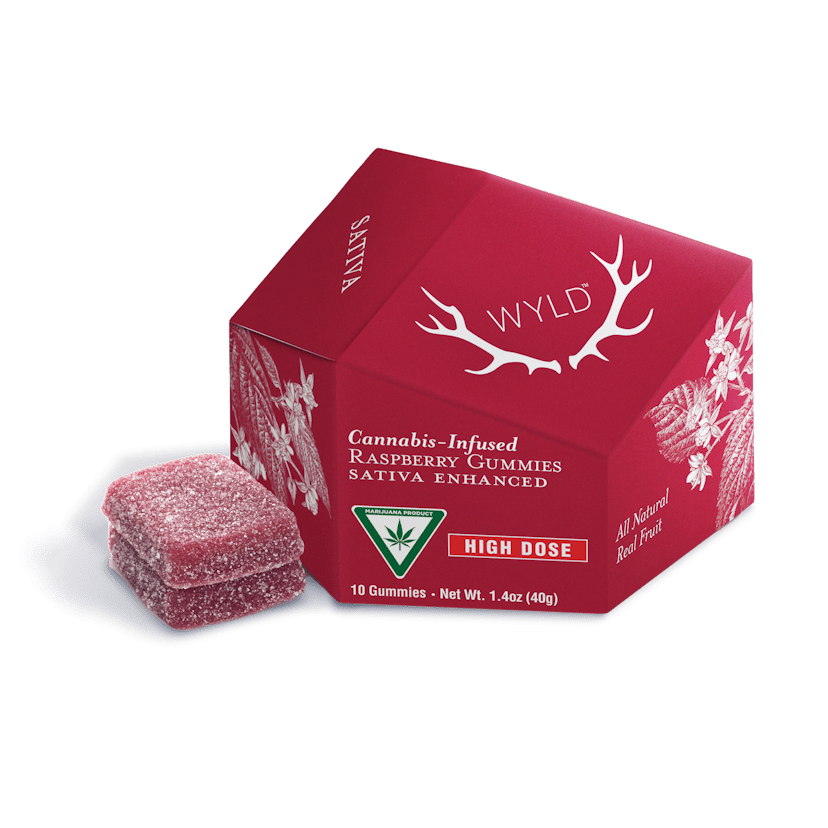 200mg | Raspberry Sativa Enhanced Gummies