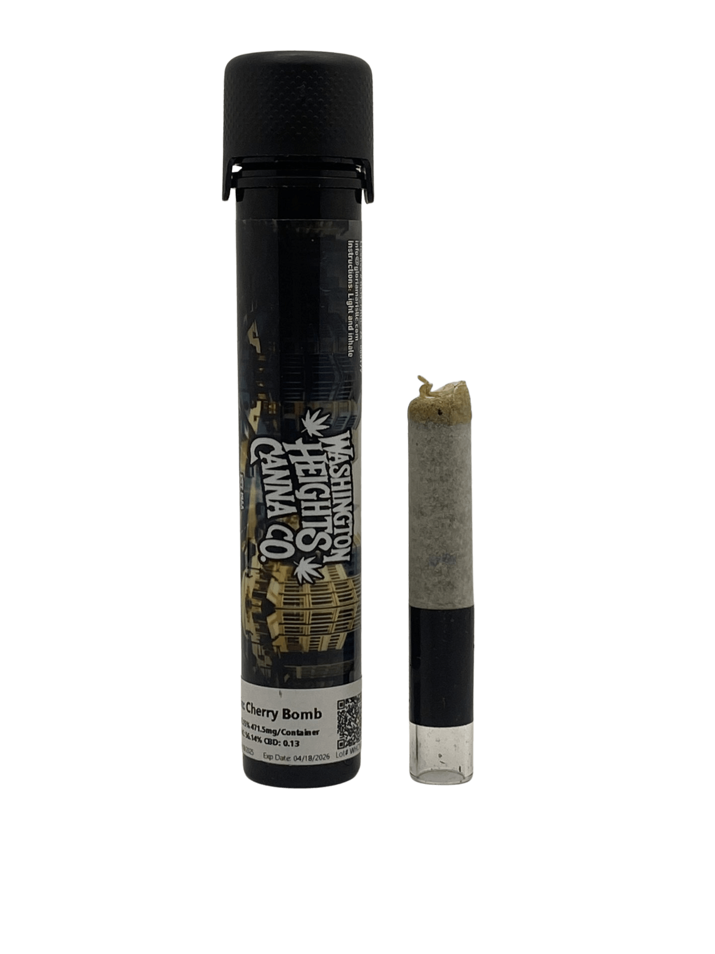 Washington Heights Cannabis - Cherry Bomb Rosin and Hash Infused Preroll - 1g