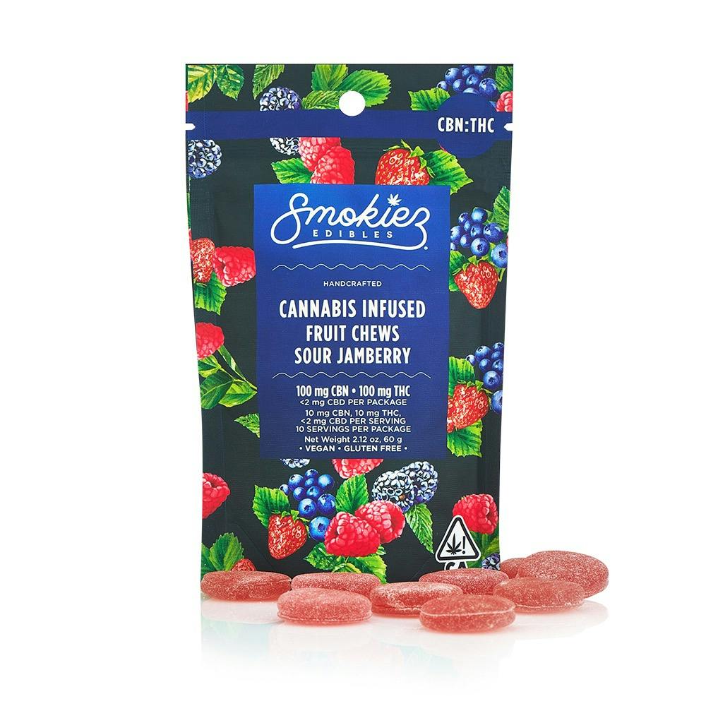 Product Smokiez - Sour Jamberry - 10pk - 100mg THC - 100mg CBN