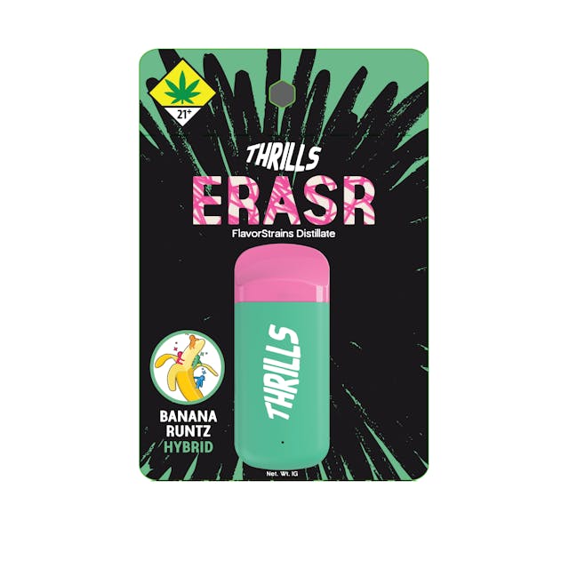 Back in the margins of our notebooks, whole worlds lived. Doodles bent reality. Scribbles turned into characters, colors, and daydreams. ERASR was born from that same space—the edge of class where imagination and rebellion met.

Each ERASR is a capsule of that energy: sleek, colorful, and capped with a pink mouthpiece that nods to the eraser-tops we used to chew and flick at our friends. Only now, the doodles have grown up—and they vape back. 